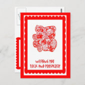 Carte Postale coutumes chinoises 7 (Devant / Derrière)