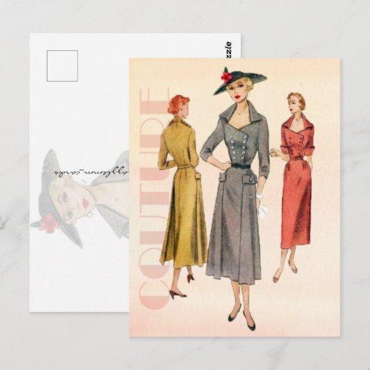 Carte Postale Couture (Devant / Derrière)