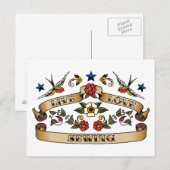 Carte Postale Couture d'amour en direct (Devant / Derrière)