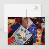 Carte Postale Couture - Patchwork - courtepointe de grand-mère (Devant / Derrière)