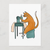 Carte Postale Couture vintage de chat (Devant)