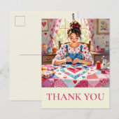 Carte Postale Couturière de couture de remerciement (Devant / Derrière)