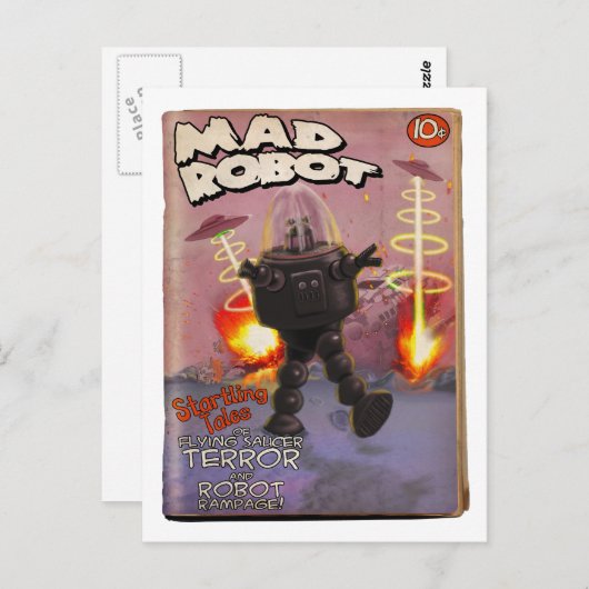 Carte postale Couvercle Robot (Devant / Derrière)