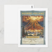 Carte Postale Couvercle Vintage Volcan Roaring (Devant / Derrière)