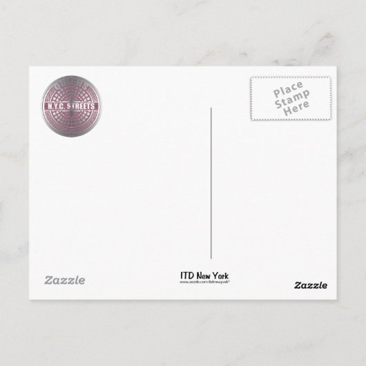 Carte Postale Couvercles de regards Queens (Dos)