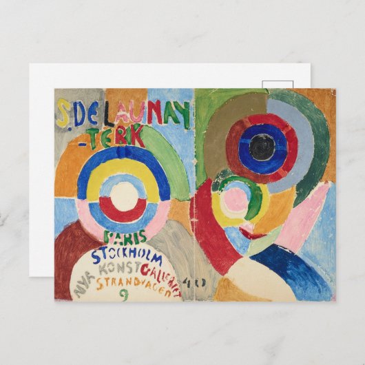 Carte Postale Couverture autoportrait | Sonia Delaunay-Terk | (Devant / Derrière)