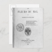 Carte Postale Couverture avant, première édition de 'Les Fleurs  (Devant / Derrière)