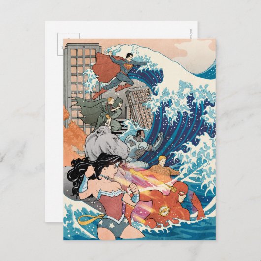 Carte Postale Couverture comique de la Ligue de Justice #15 Vari (Devant / Derrière)