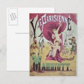 Carte Postale Couverture de la feuille de partition 'La Vie Pari (Devant / Derrière)