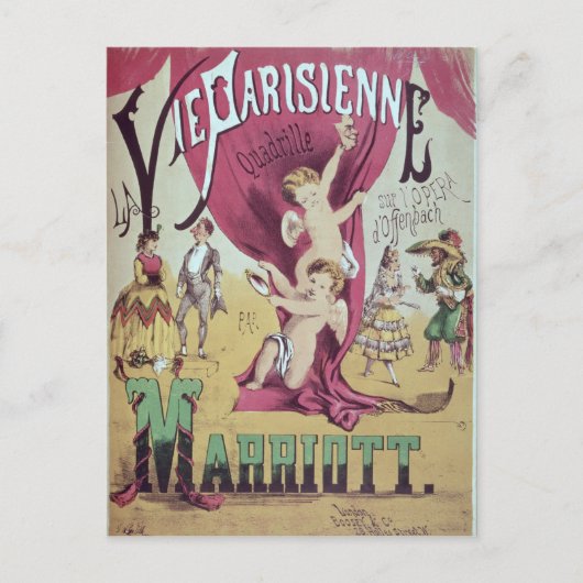 Carte Postale Couverture de la feuille de partition 'La Vie Pari (Devant)