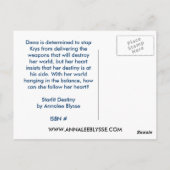 Carte Postale Couverture de livre Arrière - plan noir promotionn (Dos)