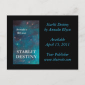 Carte Postale Couverture de livre Arrière - plan noir promotionn (Devant)