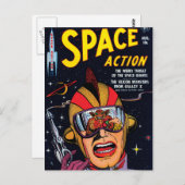 Carte Postale Couverture de livre de bande dessinée de science-f (Devant / Derrière)