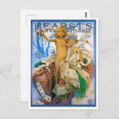 Carte Postale Couverture de magazine, Alphonse Mucha (Devant / Derrière)