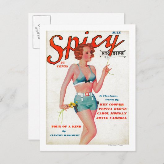 Carte Postale Couverture de magazine épicé (Devant / Derrière)