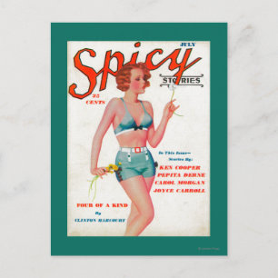 Carte Postale Couverture de magazine épicé