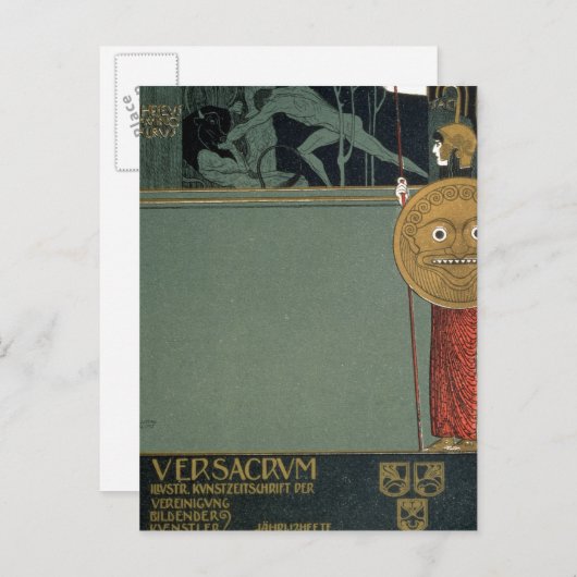 Carte Postale Couverture de Ver Sacrum le journal de (Devant / Derrière)