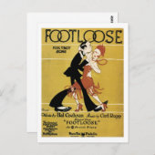 Carte Postale Couverture du livre de chansons vintage Footloose (Devant / Derrière)