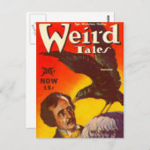 Carte Postale Couverture du magazine Edgar Allan Poe et Raven Pu (Devant / Derrière)