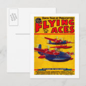 Carte Postale Couverture du magazine Flying Aces (Devant / Derrière)