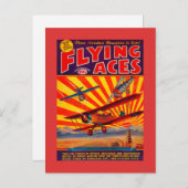 Carte Postale Couverture du magazine Flying Aces (Devant / Derrière)