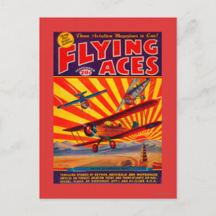 Carte Postale Couverture du magazine Flying Aces