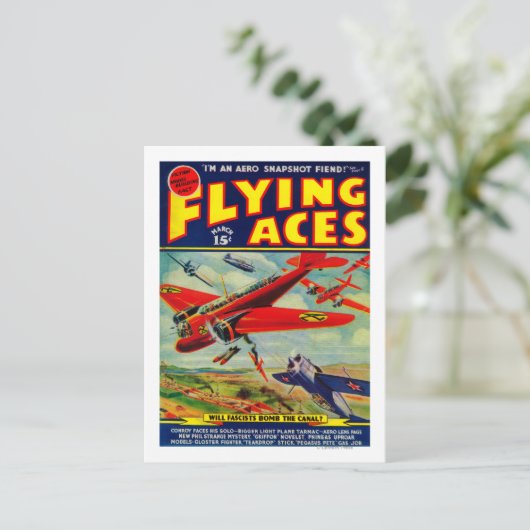 Carte Postale Couverture du magazine Flying Aces 3 (Debout devant)