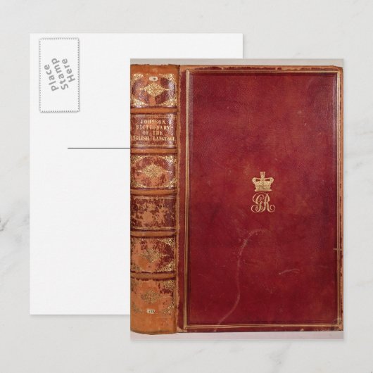 Carte Postale Couverture frontale du dictionnaire Johnson (Devant / Derrière)