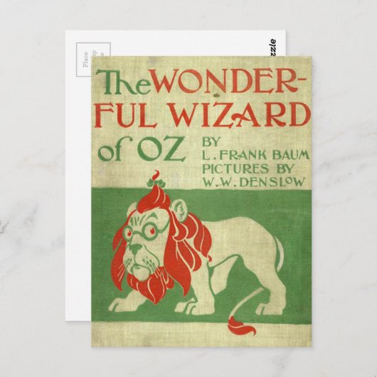Carte Postale Couverture originale du magicien d'Oz (Devant / Derrière)