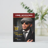 Carte Postale Couverture photo Anniversaire Magazine Personnalis (Debout devant)