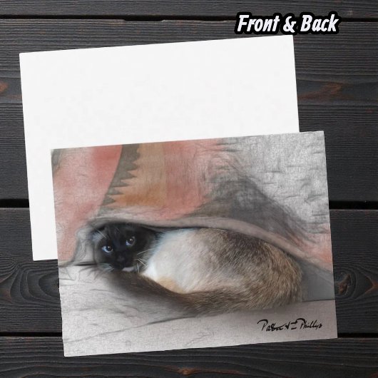 Carte Postale Couverture pour chat siamois adorable qui vous fai