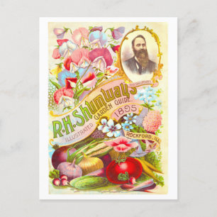 Carte Postale Couverture vintage du guide de jardin de Chhumway 