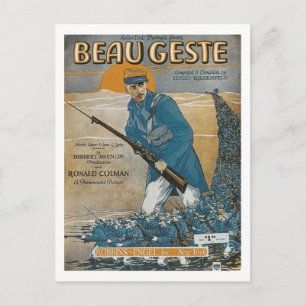 Carte Postale Couverture Vintage du livre de Beau Geste