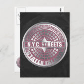 Carte Postale Couvertures de trou d'homme Staten Island (Devant / Derrière)