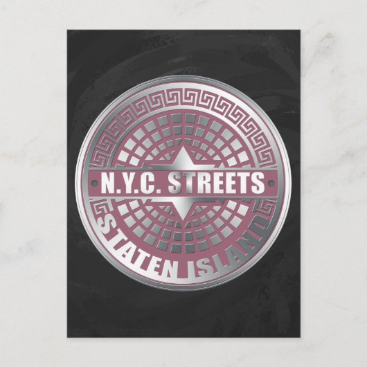 Carte Postale Couvertures de trou d'homme Staten Island (Devant)