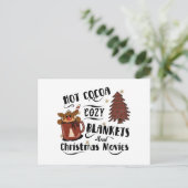 Carte Postale Couvertures douillettes de cacao chaud et films de (Debout devant)