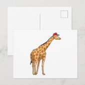 Carte Postale Couvre-cou girafe (Devant / Derrière)