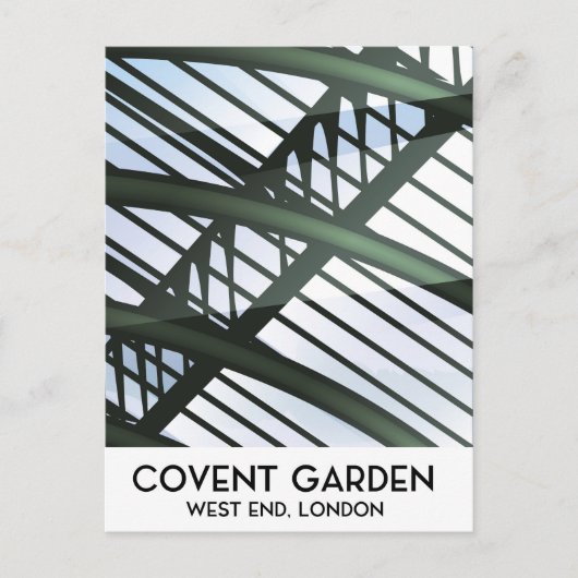 Carte Postale Covent Garden, Londres, affiche de voyage de style (Devant)