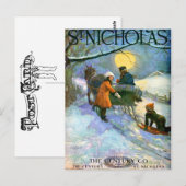 CARTE POSTALE COVERART vintage "MOONLIGHT SLEIGHRI (Devant / Derrière)