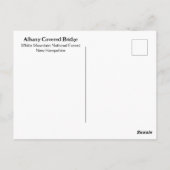 Carte Postale Covered Bridge Albany New Hampshire Photographic (Dos)