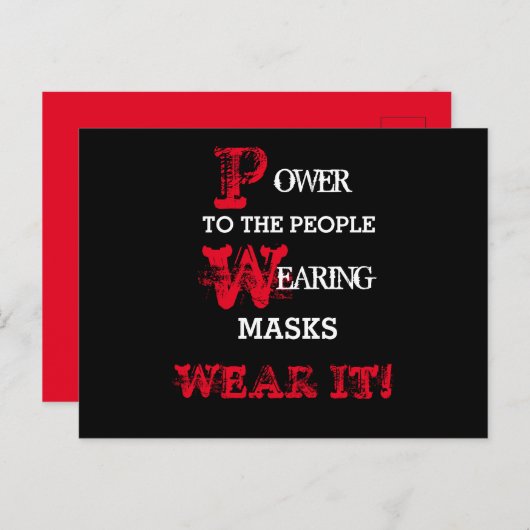 CARTE POSTALE COVID19 (Devant / Derrière)