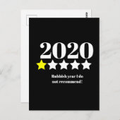 Carte Postale covid19 2020 mauvaise année évaluation mémoire noë (Devant / Derrière)