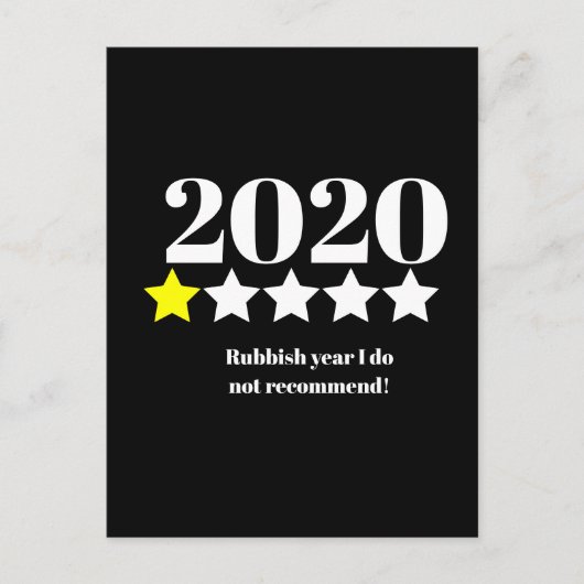 Carte Postale covid19 2020 mauvaise année évaluation mémoire noë (Devant)