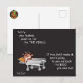 Carte postale COVID #7 dans la série CORONA de Dan (Devant / Derrière)