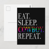 Carte Postale Cow-boy (Devant / Derrière)