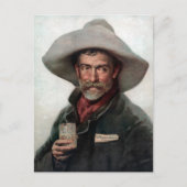 Carte Postale Cow-boy ranchero espagnol dans un saloon du vieux (Devant)