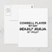 Carte Postale Cowbell Deadem Ninja par nuit (Devant / Derrière)