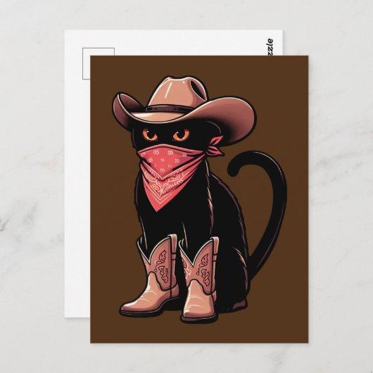 Carte Postale Cowboy (Devant / Derrière)