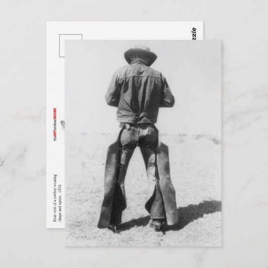 Carte postale Cowboy (Devant / Derrière)