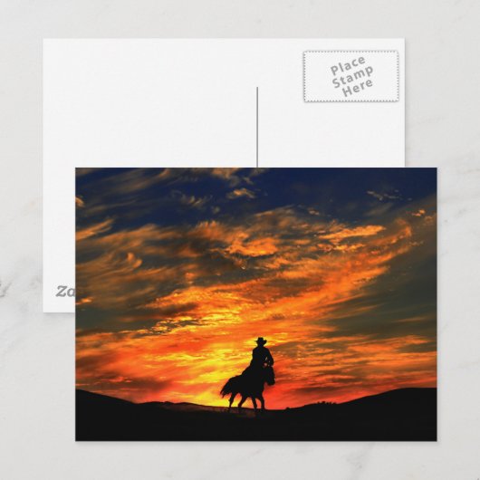 Carte postale Cowboy (Devant / Derrière)